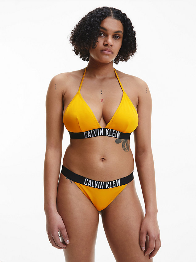 yellow triangel bikini-top - intense power für damen - calvin klein