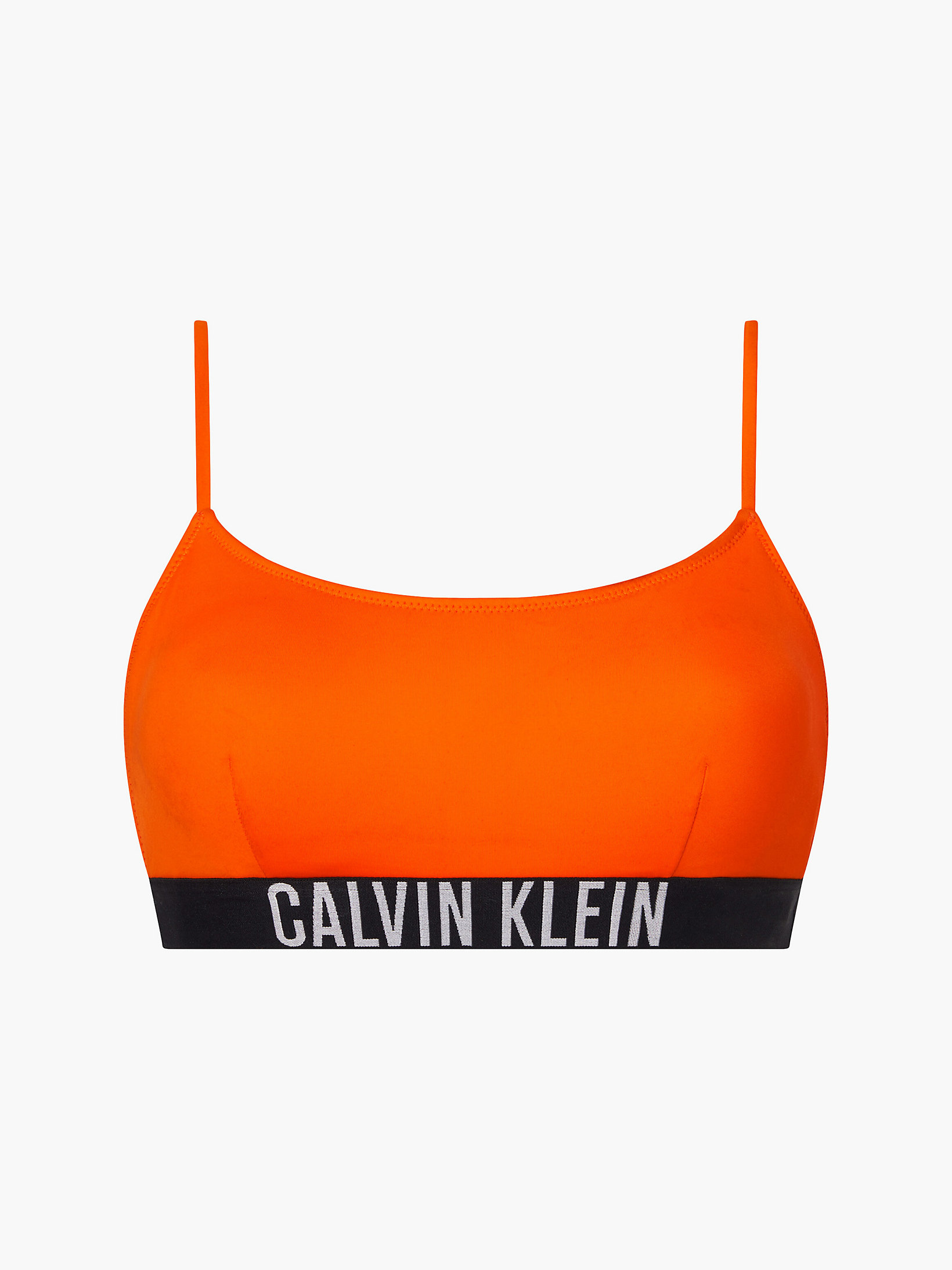 Vivid Orange Bralette Bikini Top - Intense Power undefined women Calvin Klein
