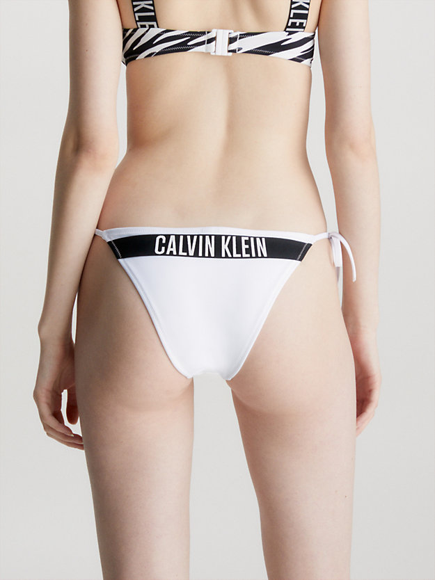 pvh classic white tie side bikini bottoms - intense power for women calvin klein