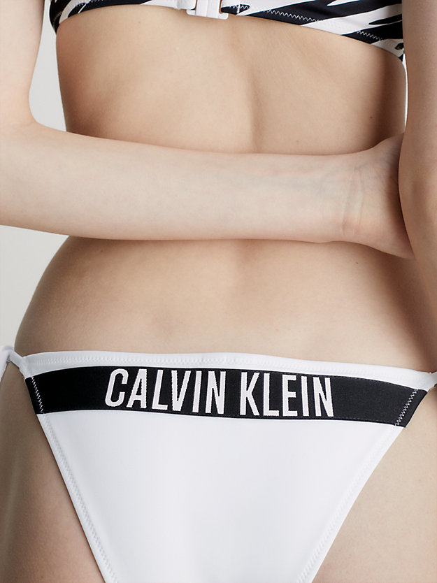 pvh classic white tie side bikini bottoms - intense power for women calvin klein