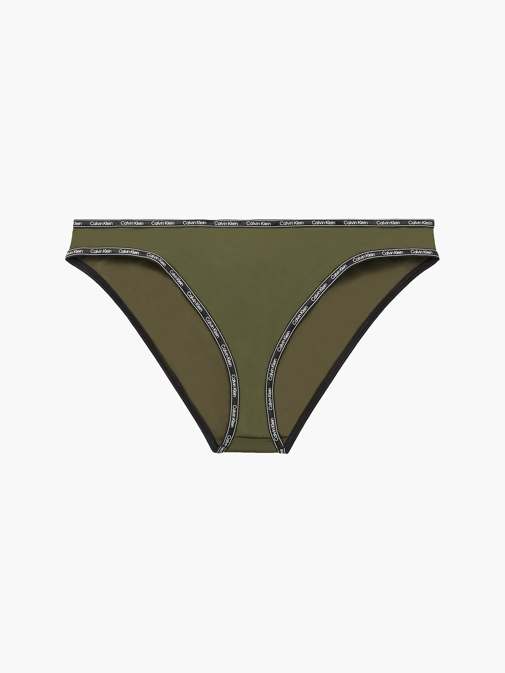 Crocodile Green Plus Size High Leg Bikini Bottom - Logo Tape undefined women Calvin Klein