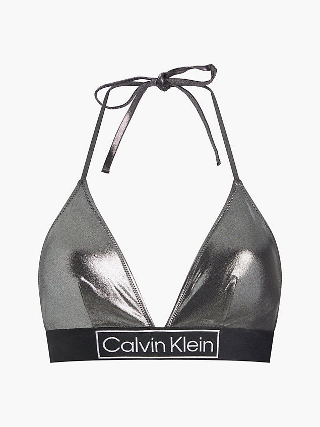 top bikini a triangolo - core festive black da donna calvin klein