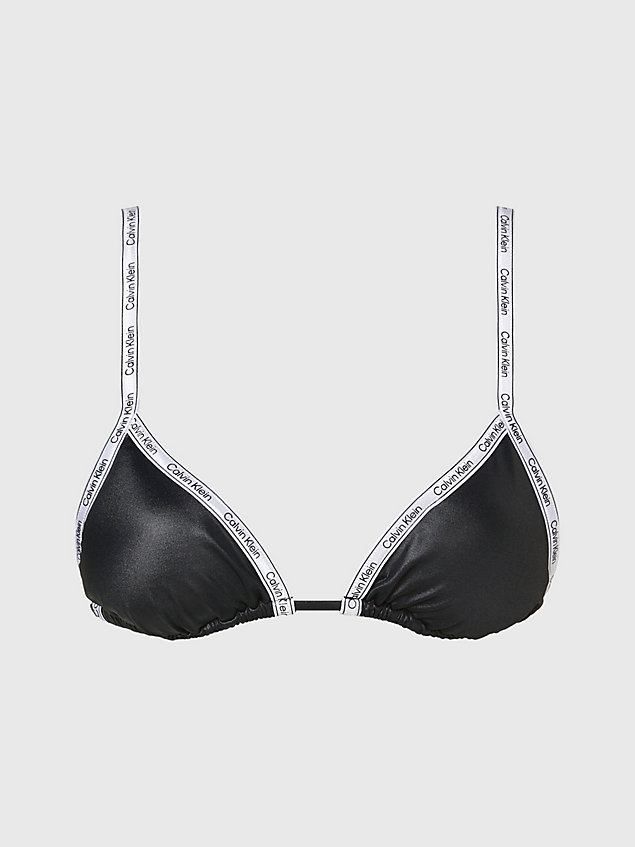 parte de arriba de bikini de triángulo - logo tape black de mujer calvin klein