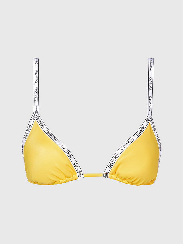 Eureka Yellow Triangle Bikini Top - Logo Tape undefined women Calvin Klein