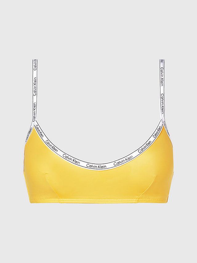 Eureka Yellow Haut De Bikini Brassière - Logo Tape undefined femmes Calvin Klein