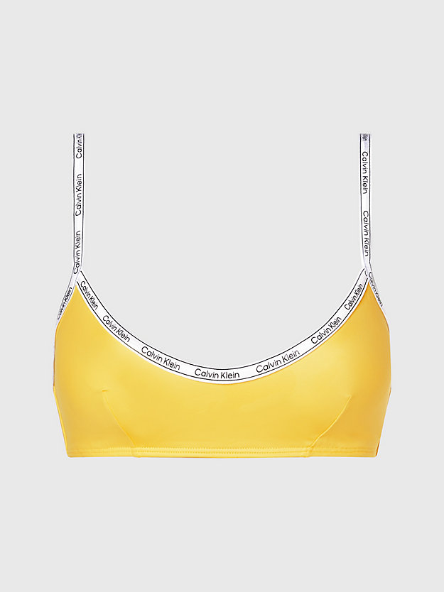 eureka yellow bralette bikini-top - logo tape für damen - calvin klein