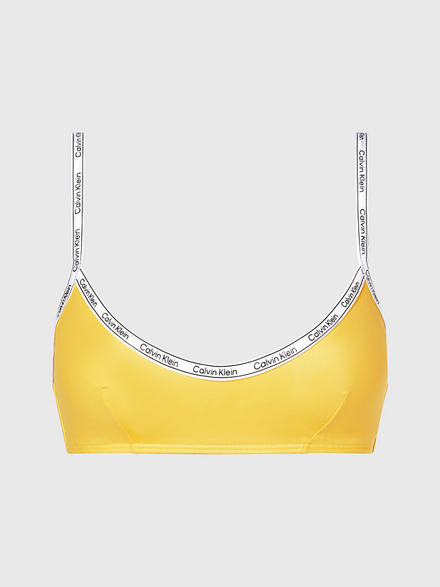 yellow bralette bikinitop - logo tape voor dames - calvin klein