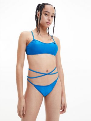 REGATTA BLUE Bralette Bikini Top - CK One for women CALVIN KLEIN