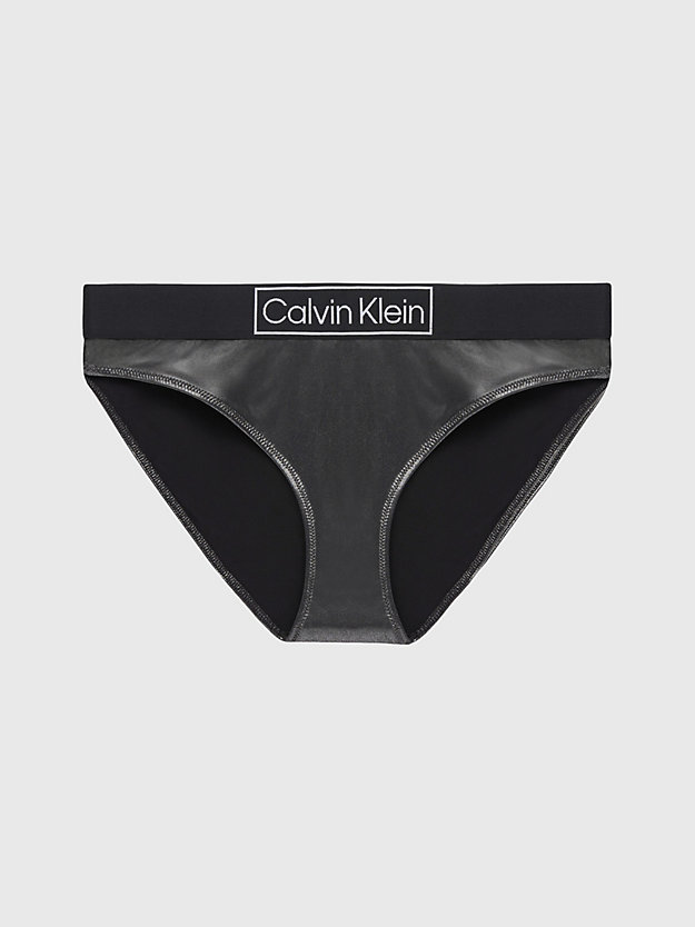 pvh black bikini bottom - core festive for women calvin klein