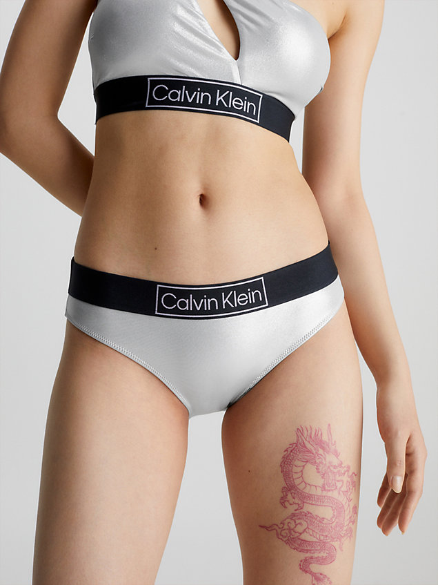 grey bikini bottom - core festive for women calvin klein