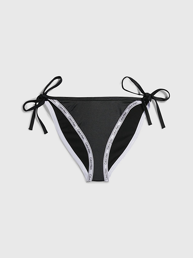 black dół od bikini wiązany z boku - logo tape dla kobiety - calvin klein