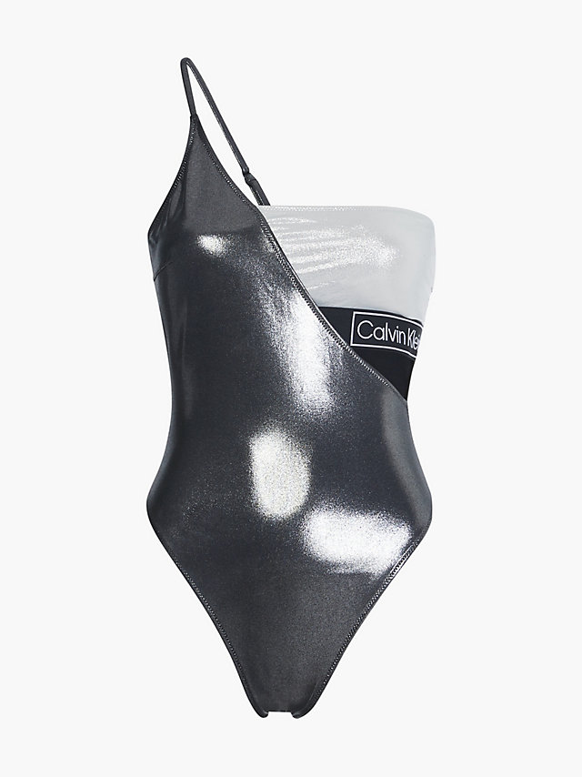 Pvh Black One Shoulder Badeanzug - Core Festive undefined Damen Calvin Klein
