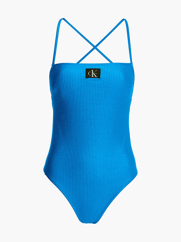 blue cross-back-badeanzug - ck one für damen - calvin klein