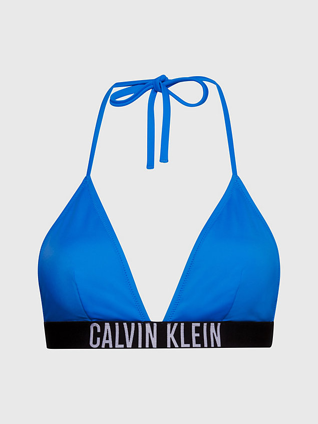 blue triangle bikini top - intense power for women calvin klein