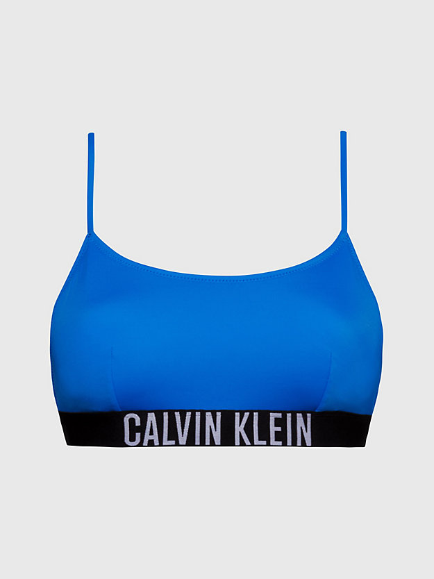 dynamic blue bralette bikini top - intense power for women calvin klein