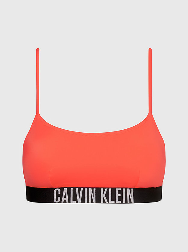 bright vermillion bralette bikini-top - intense power für damen - calvin klein