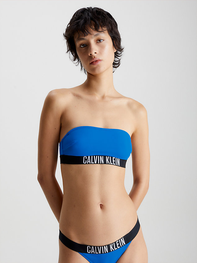 blue bandeau bikini-top – intense power für damen - calvin klein