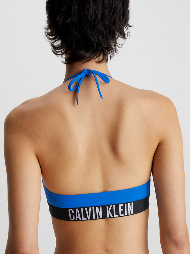 blue bandeau bikini top - intense power for women calvin klein
