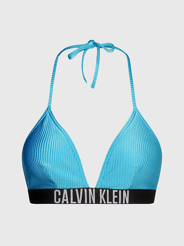 top bikini a triangolo - intense power blue da donna calvin klein