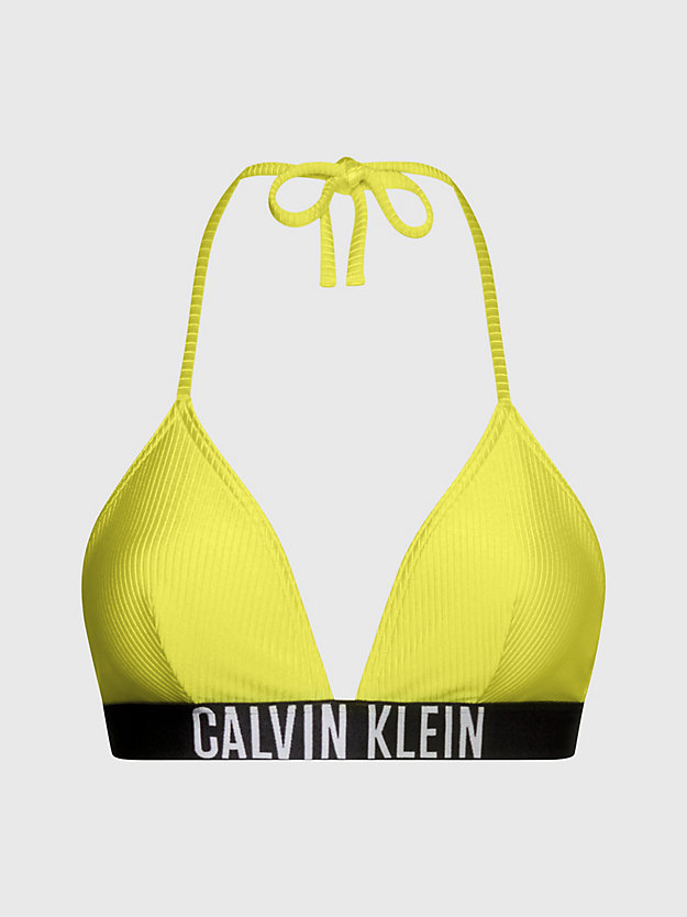 lemonade yellow triangle bikini top - intense power for women calvin klein
