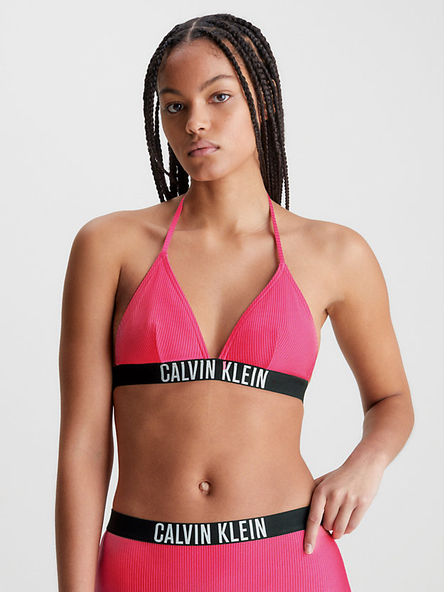 PINK FLASH Top bikini A TRIANGOLO - Intense Power da donna CALVIN KLEIN