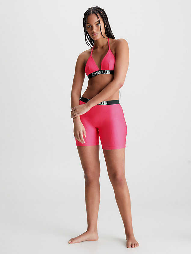 pink triangle bikini top - intense power for women calvin klein
