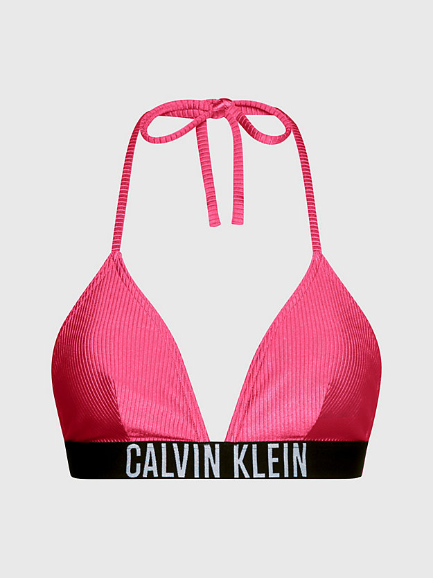 pink flash triangle bikini top - intense power for women calvin klein