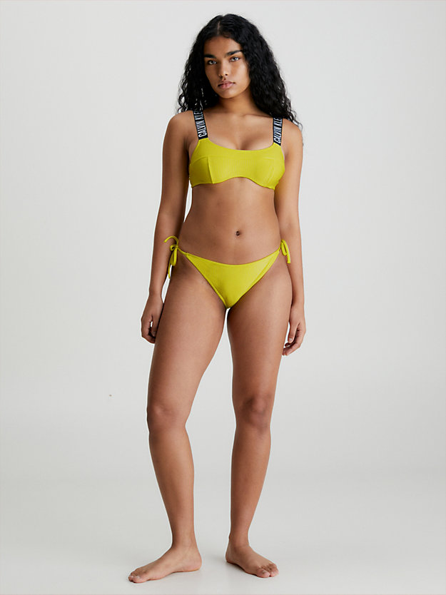 lemonade yellow bralette bikini top - intense power for women calvin klein