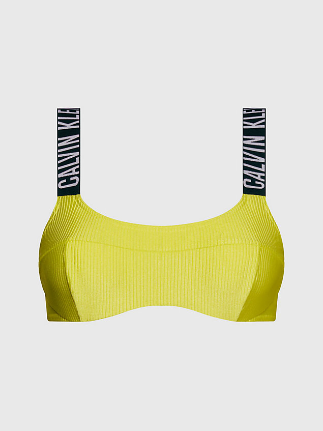 yellow bralette bikini top - intense power for women calvin klein