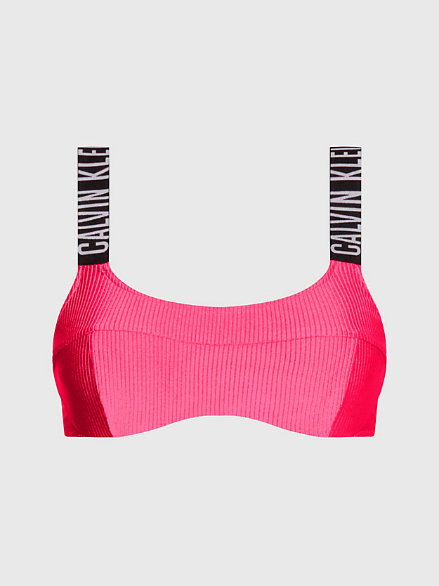 pink flash bralette bikini top - intense power for women calvin klein