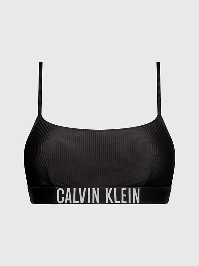 black bralette bikini top - intense power for women calvin klein