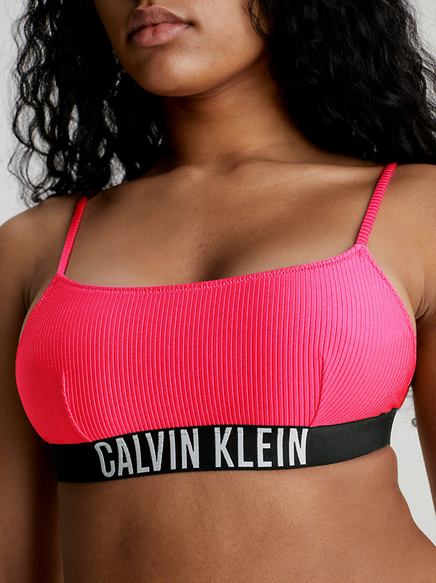 PINK FLASH Top bikini a reggiseno - Intense Power da donna CALVIN KLEIN