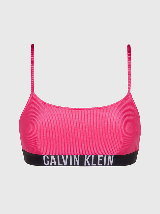 haut de bikini brassière - intense power pink pour femmes calvin klein