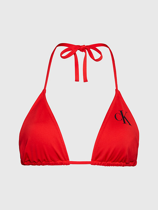 cajun red triangle bikini top - ck monogram für damen - calvin klein