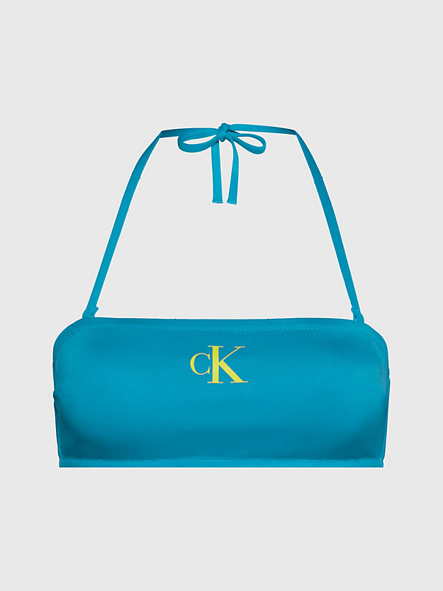 clear turquoise bandeau bikini-top – ck monogram für damen - calvin klein