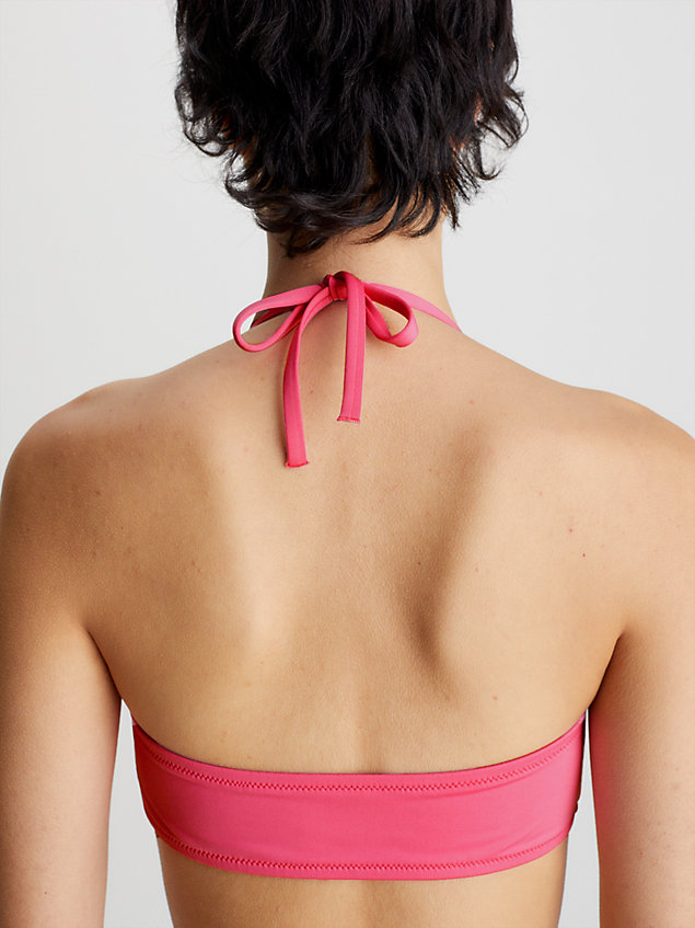 pink bandeau bikini-top – ck monogram für damen - calvin klein