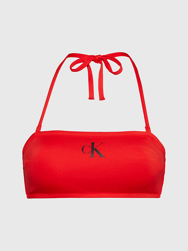 Cajun Red Bandeau Bikini-Top – CK Monogram undefined Damen Calvin Klein