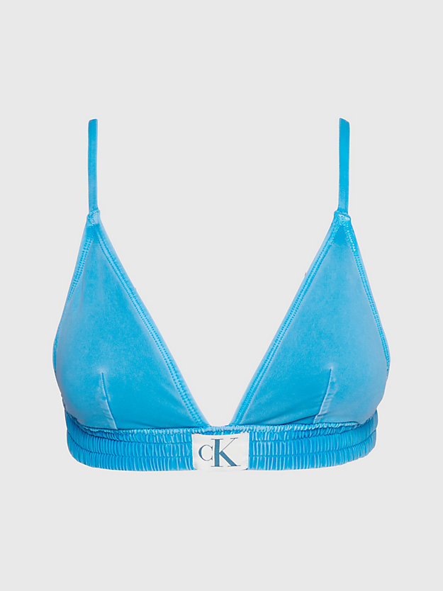 top bikini a triangolo - ck authentic unity blue da donna calvin klein