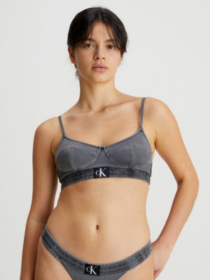 Calvin Klein Women's Monogram Rib Triangle Bikini Top