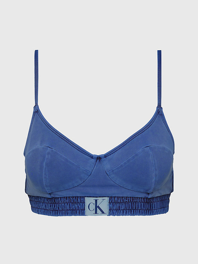 blue bralette bikini top - ck authentic for women calvin klein