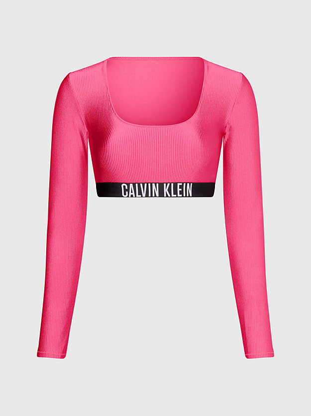 haut de bikini anti-uv pink flash pour femmes calvin klein