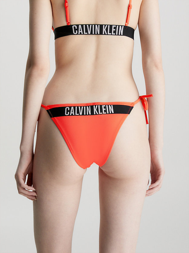 BRIGHT VERMILLION Slip bikini con laccetti - Intense Power da donna CALVIN KLEIN