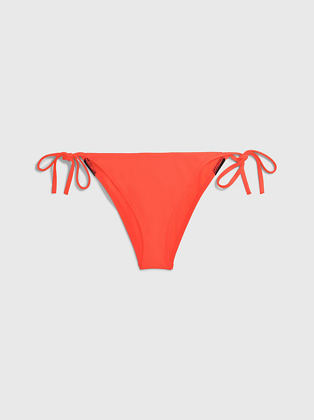 BRIGHT VERMILLION Tie Side Bikini Bottoms - Intense Power for women CALVIN KLEIN