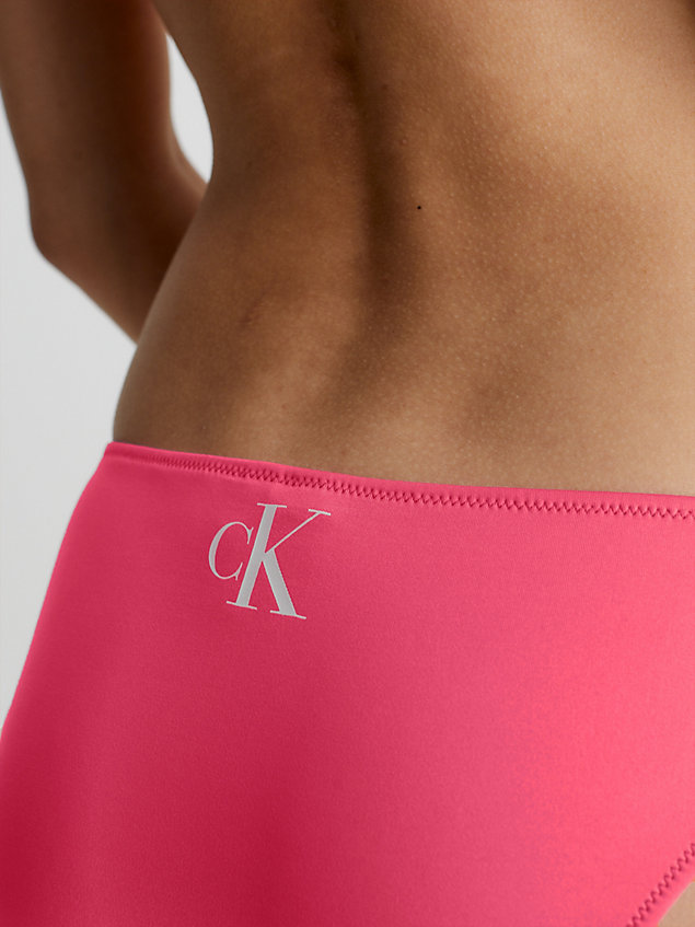 bas de bikini - ck monogram pink pour femmes calvin klein