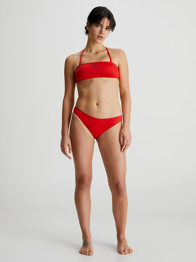 slip bikini - ck monogram cajun red da donna calvin klein