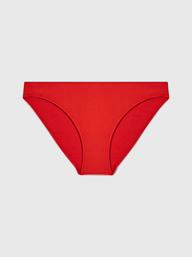 bas de bikini - ck monogram cajun red pour femmes calvin klein
