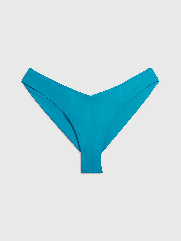parte de abajo de bikini brasileña - ck monogram clear turquoise de mujer calvin klein