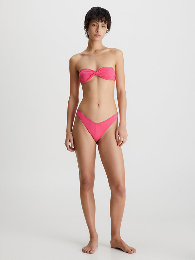 PINK FLASH Bas de bikini brésilien - CK Monogram for femmes CALVIN KLEIN
