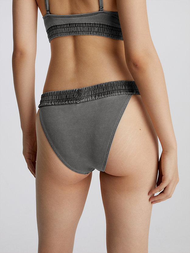 pvh black high leg bikini bottoms - ck authentic for women calvin klein