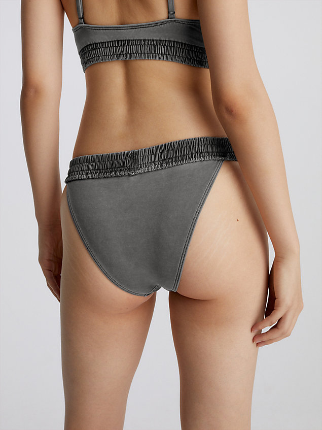 black high leg bikini bottoms - ck authentic for women calvin klein